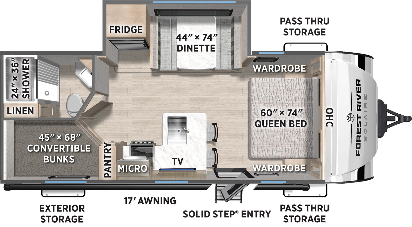 Solaire Ultra Lite 235BH Floorplan